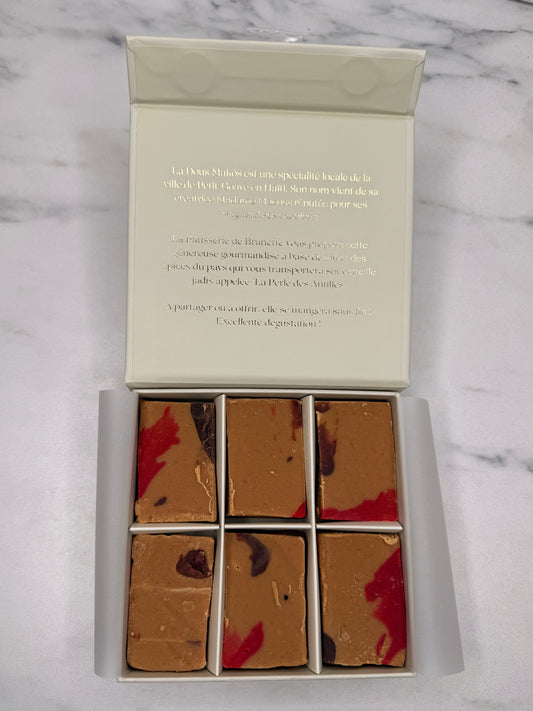 Dous Makos produit haïtien exclusif réalisé part la Pâtisserie de Brunette. En vente en France métropolitaine. Livraison en France. Retrait à Argenteuil sous 24h.