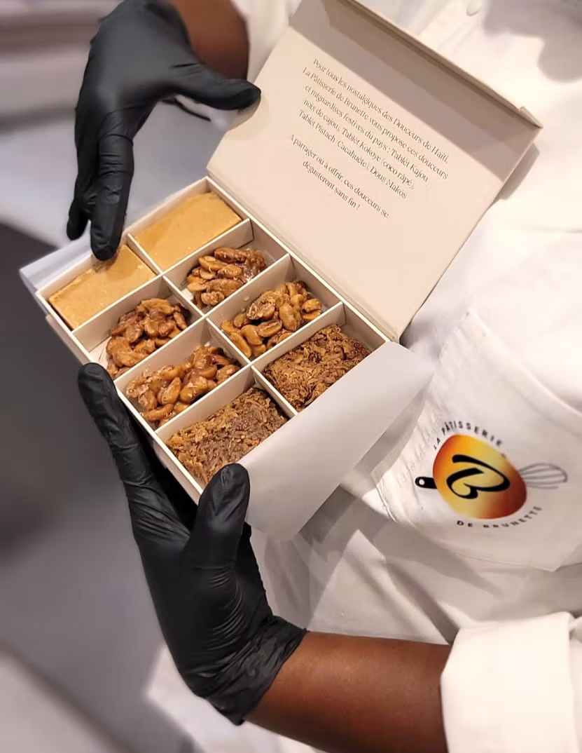 Dous Makos,tablet peyi produits haïtiens exclusifs réalisés part la Pâtisserie de Brunette. En vente en France métropolitaine. Livraison en France. Retrait à Argenteuil sous 24h. 